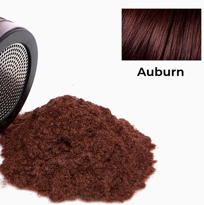 Thinning Hair Solution - All-Natural, Plant-Based Fibers For Fuller, Thicker Appearance. Instantly Covers Bald Spots. Auburn (red/ginger hair). Trial Size, 10-Day Supply