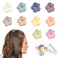 Small Hair Clips for Thin Hair - Mini Flower Clips, Tiny Strong Hold Cute Jaw Clips, Nonslip Hair Styling Accessories with Box