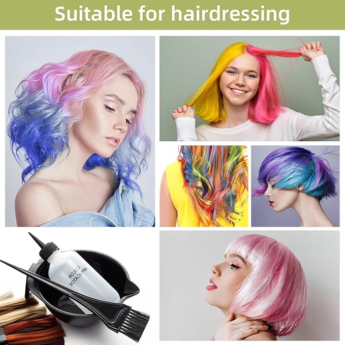 3 Pcs Black Hair Colour Brushes Kit, Professional Salon Hairs Dye Brush, Reusable Hair Colouring Brushes for Salons Beauty Shops Home, Tint Brush for DIY Projects Dyeing Foiling