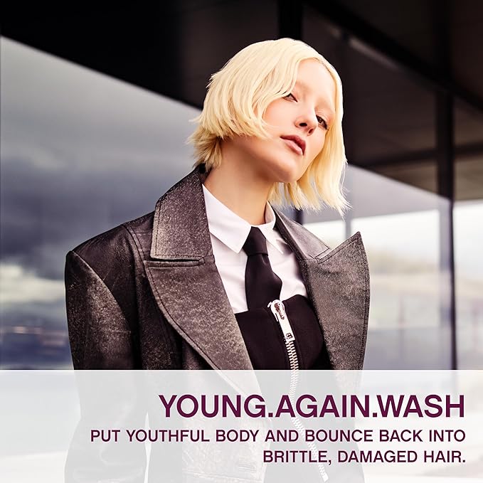 KEVIN.MURPHY YOUNG.AGAIN.WASH - Moisturising Shampoo - For Dry, Damaged & Brittle Hair - Hair Repair & Hydration - Amino Acids & Lotus Flower Extract - Sulphate & Paraben Free - 1 L / 33.8 fl oz