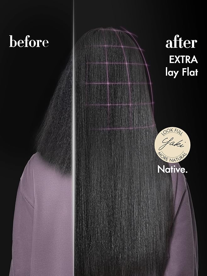LUVME Yaki Straight Seamless 110g 7Pcs Clip in Hair Extensions Full Max with 16inch Remy Human Hair Extensions, Natural Black 100% Real Soft Hair