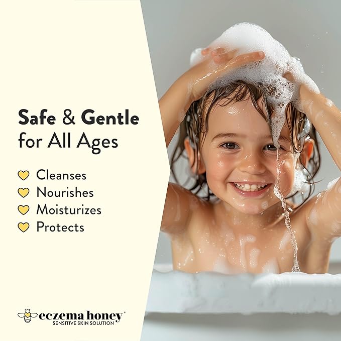 ECZEMA HONEY Nourishing Shampoo - Helps with Psoriasis, Dermatitis, & Flaking - Daily Dandruff Shampoo & Scalp Care - Itchy Scalp Treatment for Men, Women & Kids (8 Oz)