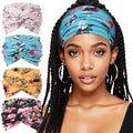 Extra Wide Headbands for Women Large Turban Headband Non Slip Boho Elastic Hairband Hair Twisted Knot Head Bands Accessories