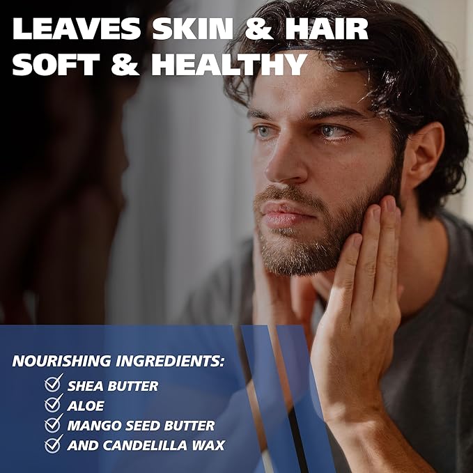 Wahl Beard Balm for Men - Shapes and Styles Facial Hair – Leave in Conditioner for a Light Hold for All-Day Control – With Shea Butter, Aloe, Mango Seed Butter & Candelilla Wax - Model 3028690