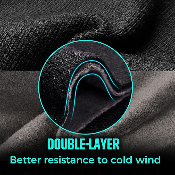 WTACTFUL Double-Layer Fleece Pro, Ear Warmers Muffs Cold Weather Winter Headband Ear Covers for Men Women Ski Running Cycling