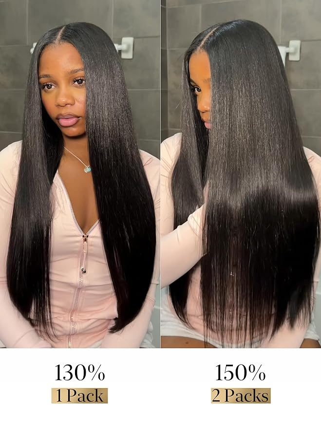 LUVME 0.59mm Zero Trace Invisible Clip in Hair Extensions, Yaki Straight 7 Pcs 100g 20 Inch, 100% Real Human Hair Clip Ins, Seven Piece Full Head Set with Balanced Coverage for Everyday Styles