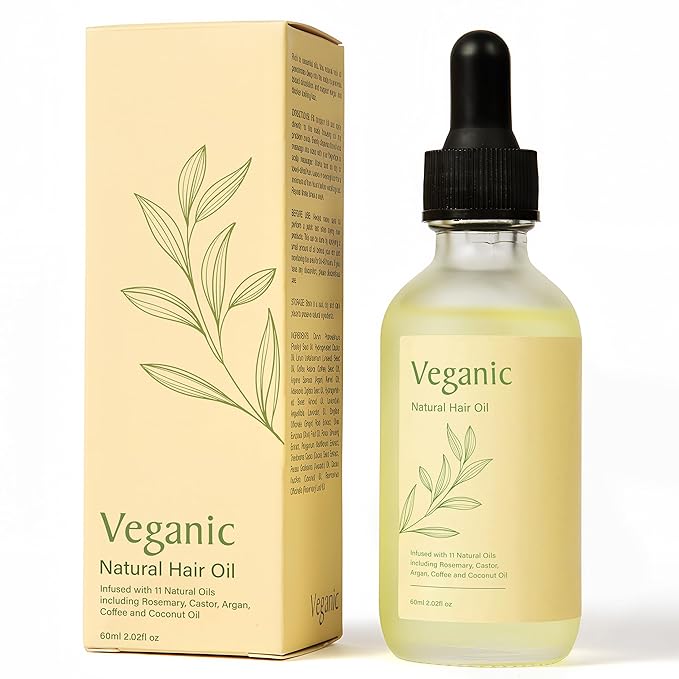 Natural Hair Growth Oil for Women infused with 10 Premium Botanic Oils plus Organic Rosemary Oil for Hair Growth | Salon-Grade Volumizing & Nourishment | Non-GMO Verified | 30-Day Supply