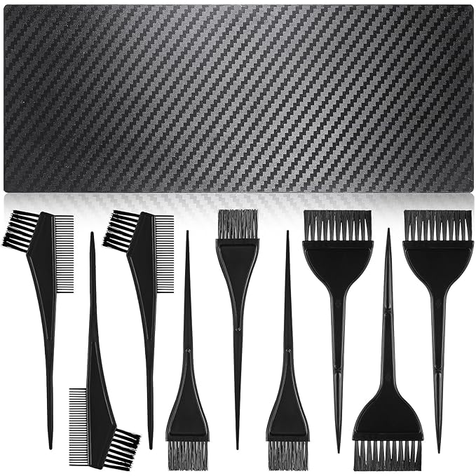 10 Pcs Hair Dye Brush Kit Hair Color Brushes Hairs for Women Men Color Applicator Brushes Combs Professional Colors Brush Sharp Tail Comb Reusable Colors Applicator for Salon Use Home DIY Dyeing