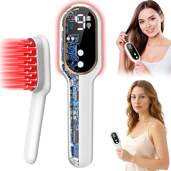 Red Light Therapy Hair Growth Brush, Electric Scalp Care Comb for Men and Women, Hair Wellness Treatment