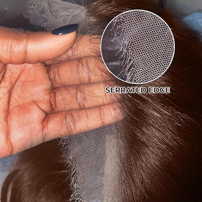 5x5 SKINLIKE Real HD Lace Closure Wig, Chocolate Brown Loose Body Wave 250% Density 0.10mm Ultra-thin Swiss Lace Pre-plucked Bleached Small Knots With Baby Hair Brown Wig Human Hair Wigs 18 Inch