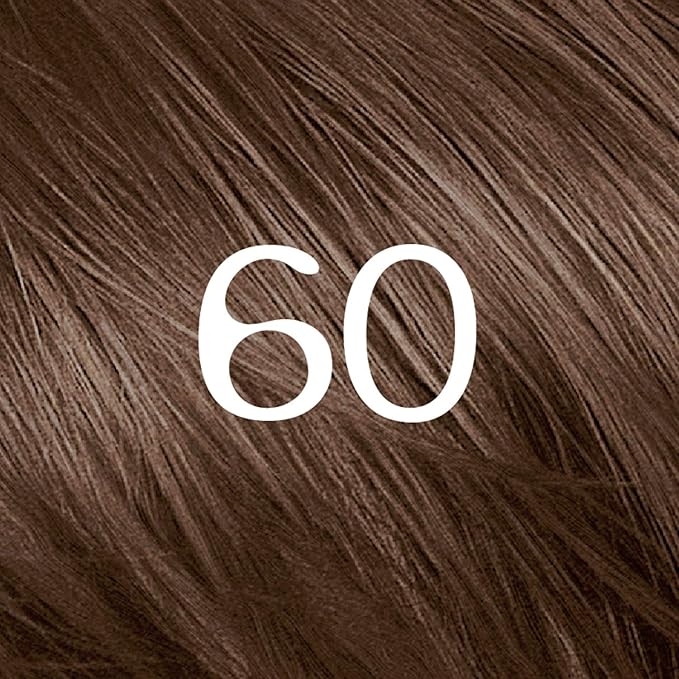 L'Oreal Paris Feria Multi-Faceted Shimmering Permanent Hair Color, 60 Crystal Brown (Light Brown), Pack of 1 Hair Dye Kit