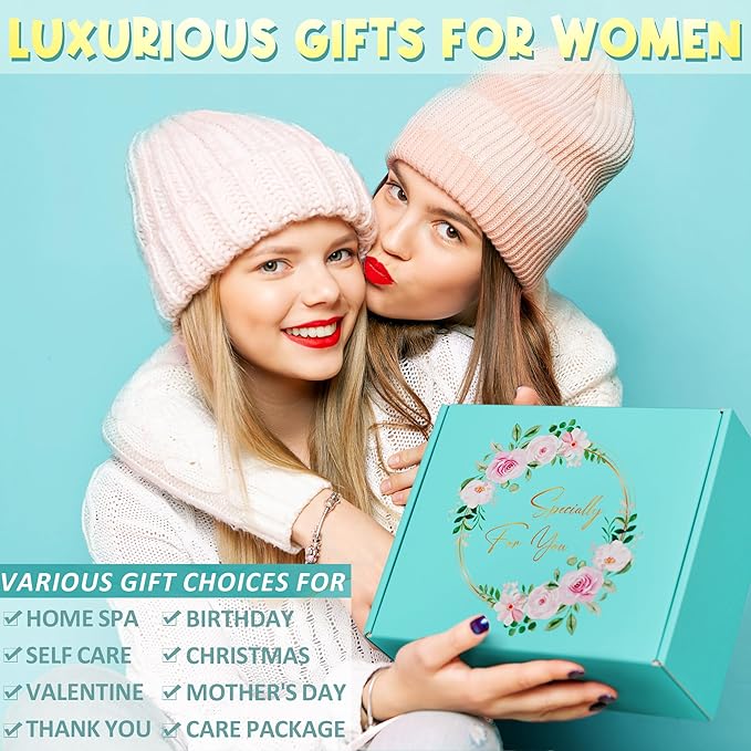 Birthday Gifts for Women Friendship, Ocean Relaxing Spa Gifts Basket for Women Self Care Gifts, Thank You Gifts Bath Set Christmas Gifts for Mom Her Best Friend Wife Sister Coworker Nurse Teacher
