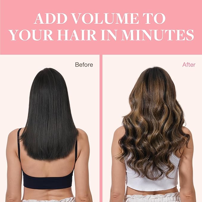 GOO GOO Clip in Hair Extensions Real Human Hair, Remy Human Hair Extensions Clip ins for Women, Natural Human Hair, 14inch 120g 7Pcs, 1B/6/1B Balayage Natural Black to Chestnut Brown