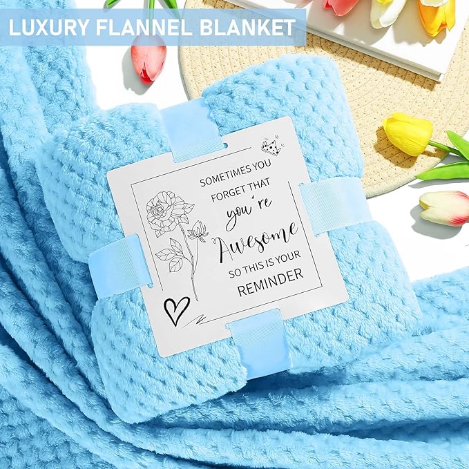 Happy Birthday Gifts for Women Mom Her Friend Sister Wife Grandma, Self Care Gifts Get Well Gifts Unique Relaxing Spa Gift Basket Set, Christmas Gifts for Women Mom Grandma (Blue)