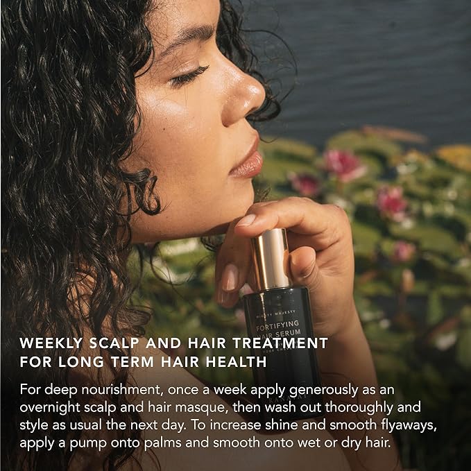 RANAVAT Mighty Majesty Travel Size Hair Serum - Fortifying Hair Oil Serum for Scalp Hydration, Frizz Control, & Hair Shine - With Jasmine and Amla Extract (0.5 oz)