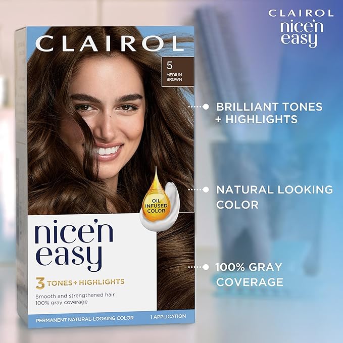 Clairol Nice'n Easy Permanent Hair Dye, 9G Light Golden Blonde Hair Color, Pack of 1