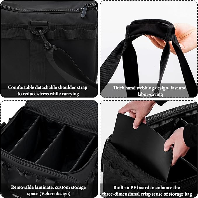 35L Multi-functional Duffle Bag, Waterproof Shoe & Picnic Camping Organizer, 3 Adjustable Dividers for Travel, Sports, GYM