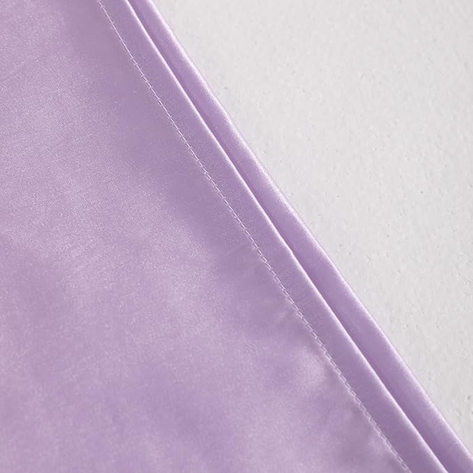 NTBAY 2 Pack Satin King Pillowcases for Hair and Skin, Luxurious and Silky Pillow Cases with Envelope Closure, 20x40 Inches, Light Purple