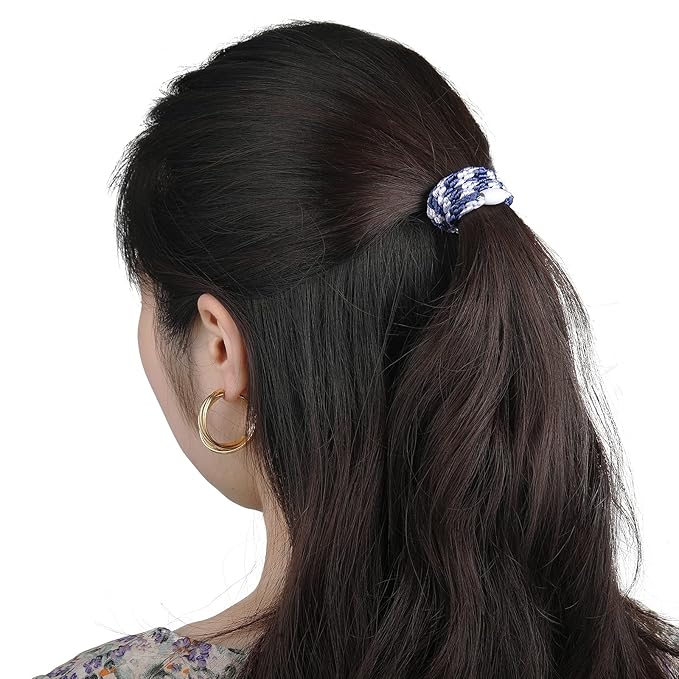 Funtopia 30 Pcs Hair Ties for Thick Hair - Bracelet Ponytail Holders, High Elastic Sports Accessories for Girls and Women, Mixed Color