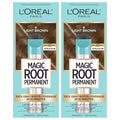 L’Oréal Paris Magic Root Permanent Hair Color, 10 Minute Hair Dye Kit to Rescue Roots with 100% Gray Hair Coverage, 6 Light Brown, 2 Pack (Packaging May Vary)
