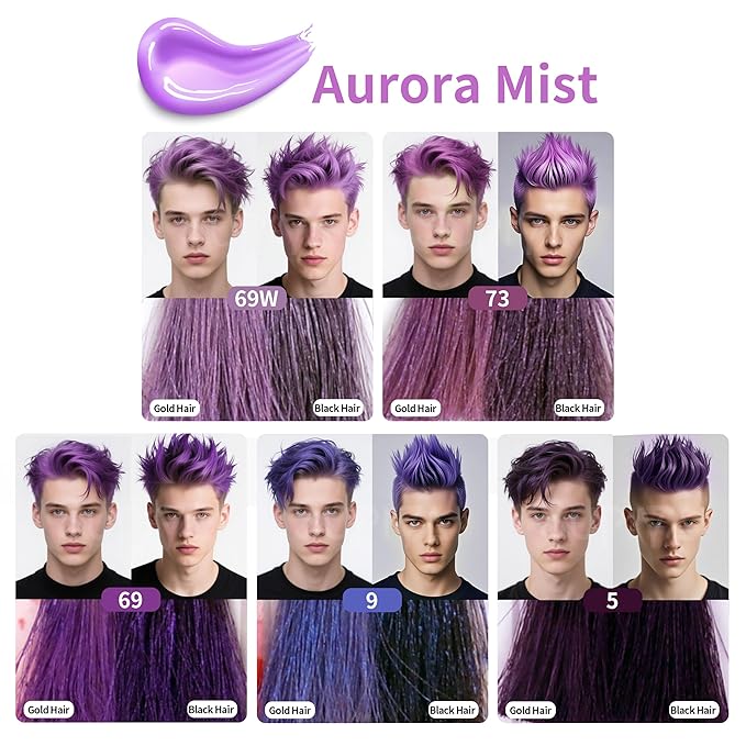 Temporary Hair Color Wax for Men - SUPIYA Washable Hair Wax Color, All-Day Hold Disposable Hair Wax for Party, Cosplay & Daily (Berry Color #05)