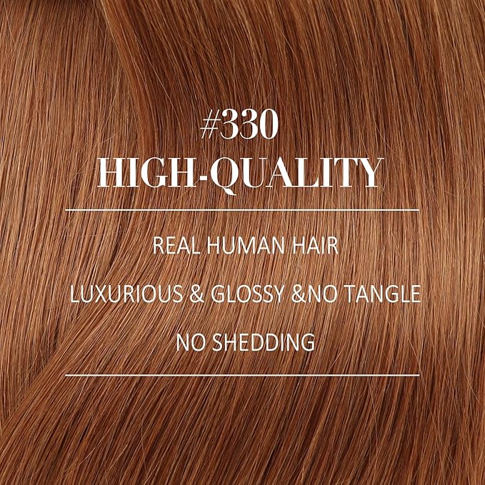 YoungSee Copper Wire Hair Extensions for Women Colorful Human Hair Wire Extensions Copper Layered One Piece Hair Extensions Real Human Hair 80g 14inch