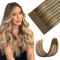 Youngsmile Invisible Tape in Hair Extensions Human Hair 20pcs 35g Balayage #3/8/22 Walnut Brown to Ash Brown and Golden Blonde 20 Inch Injection tape Hair Extensions Remy Human Hair (#3/8/22,16'')