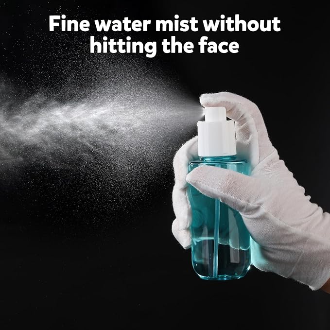 Small Spray Bottle Travel Size 3.4oz/100ml Plastic Mini Bottle Set - Fine Mist Mini Empty Spray Bottles - Refillable Spray Bottles for Cleaning Solutions, Perfume, Liquid Cosmetics
