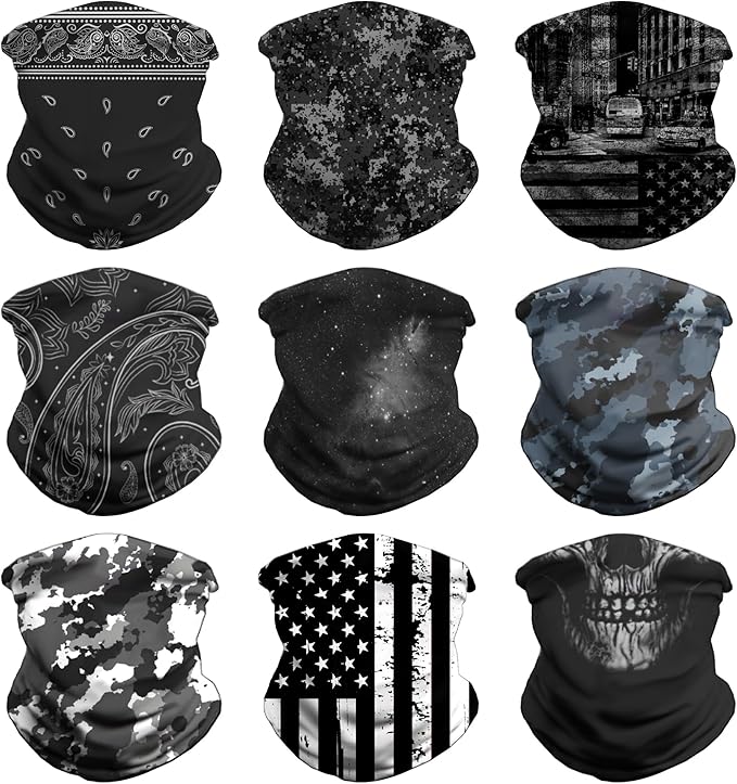 Neck Gaiter Face Cover - Sun Protection Mask Balaclava for Men and Women