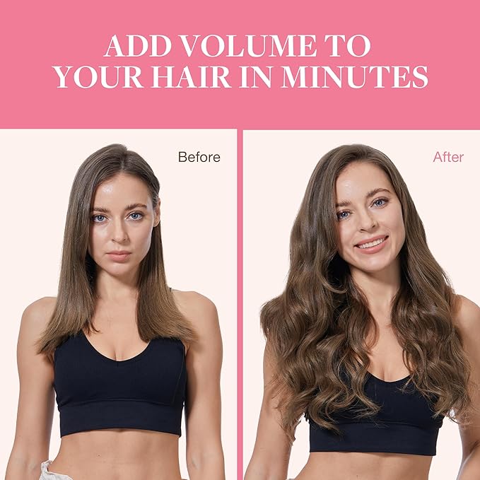 GOO GOO Clip in Hair Extensions Real Human Hair, Remy Human Hair Extensions Clip ins for Women, Natural Human Hair, 18inch 130g 7Pcs, 5 Light Ash Brown