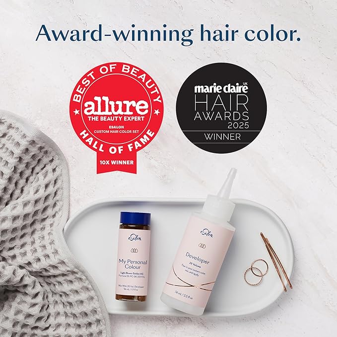 eSalon Permanent Hair Color & Hair Dye Kit - Dark Blonde - Professional-Grade Ammonia-Free Colorist for Up To 100% Gray Coverage on All Hair Types