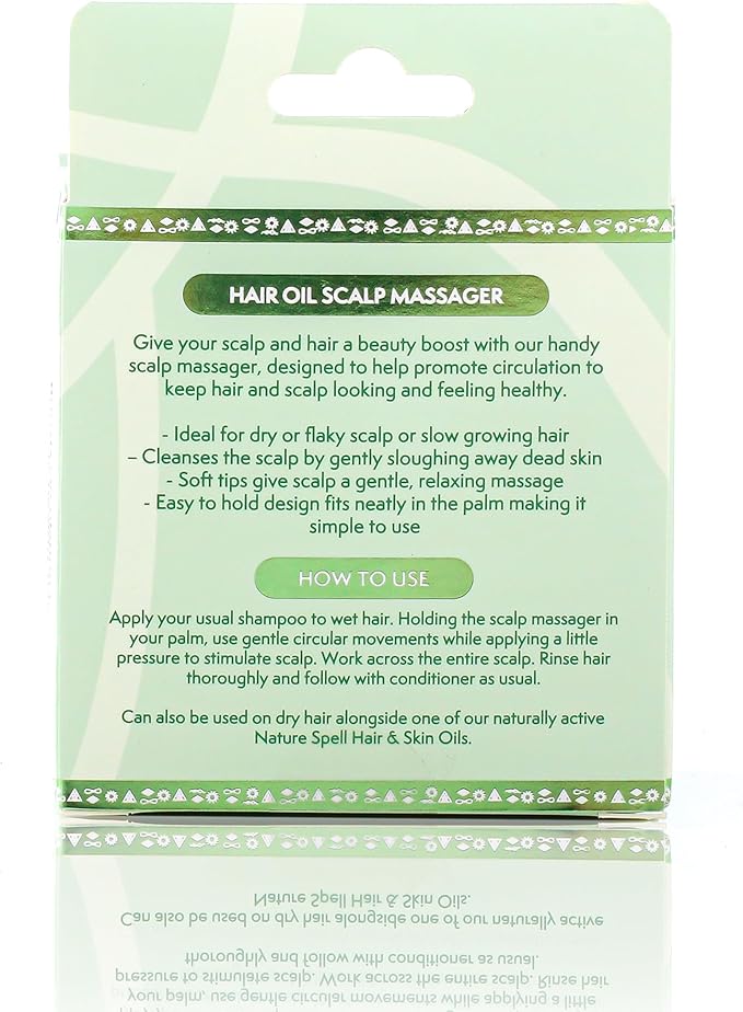 Nature Spell Scalp Massager & Scrubber, Soft Silicone Bristles, Oil Applicator & Exfoliator for Wet and Dry Hair