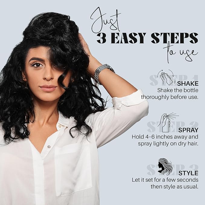 Herbishh Koloret Quick Root Touch Up Hair Color Spray Black (74.5g), Instant Gray & Black Root Cover Up, Temporary Hair Color Spray, Lightweight Non-Sticky Dye Mist, Travel Aerosol