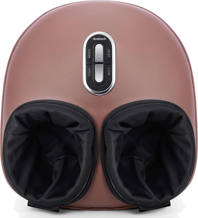 Nekteck Shiatsu Foot Massager Machine with Soothing Heat, FSA Eligible Air Compression Deep Kneading Therapy, Improve Blood Circulation and Foot Wellness, Relax for Home Office Use, HSA Eligible