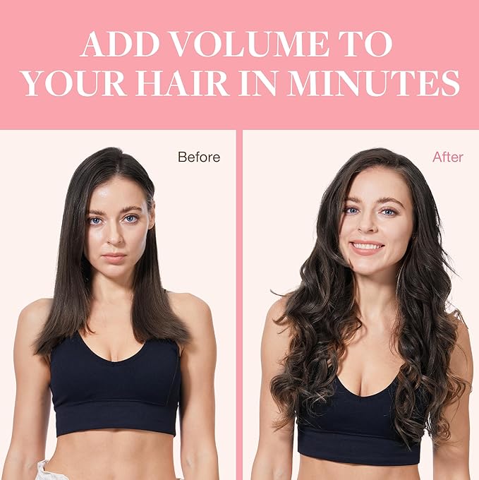 GOO GOO Clip in Hair Extensions Real Human Hair, Remy Human Hair Extensions Clip ins for Women, Natural Human Hair, 24inch 120g 7Pcs, 2 Dark Brown