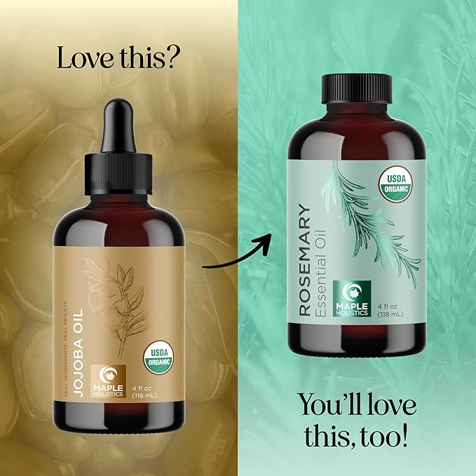 Organic Jojoba Oil Cold Pressed Unrefined - 100% Pure Organic Certified Oil for Skin Hair & Nails - Organic Skin Care & Natural Beauty DIY Carrier Oil - Dermatologist Tested & Non GMO (4 Fl Oz)