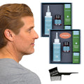 Hair & Beard Color for Blending Grays 2 pack - Dark Natural Copper Blonde - Ammonia-Free Complete Men’s At-home Beard & Hair Dye Kit, Professional-grade Demi-Permanent Hair Color (7.04)
