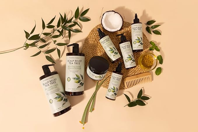 Leave In Conditioner Spray - Tea Tree Scalp Treatment - Anti-Dandruff Treatment, Dry & Itchy Scalp Treatment, Hydrating & Medicated Formula for Psoriasis, and Scalp Care - Detangles & Nourishes Hair.