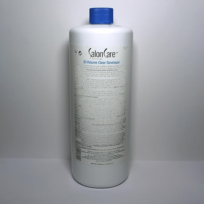 Salon Care 20 Volume Clear Developer, Superior Gray Coverage, Stabilized Formula for Consistent, Predictable Results, 32 Ounce