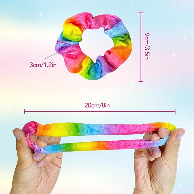 LUV HER Hair Brush 5 Pcs Set - 9 inch Detangling Brush For Girls + 4 Elastic Scrunchies For Kids - Hair Accessories Ages 3+