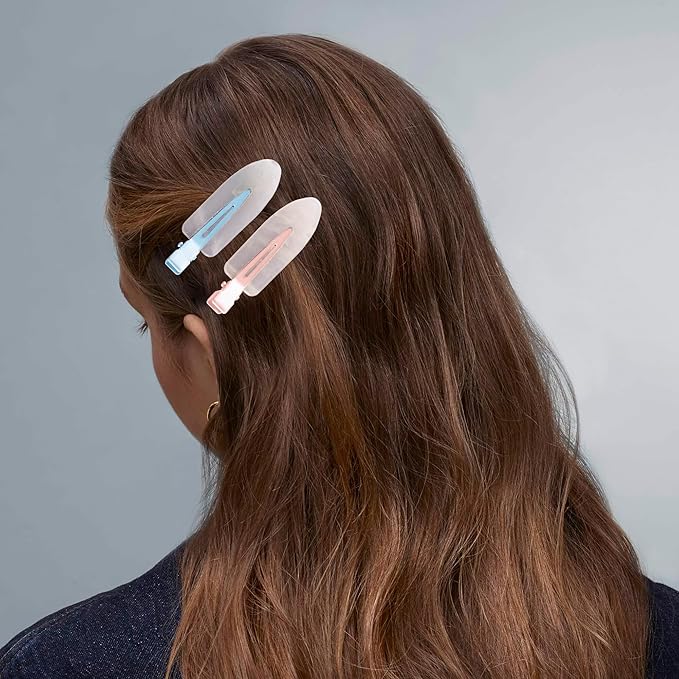 No Crease Creaseless No Bend Hair Clips For Styling Non Slip Flat Clips For Makeup Hair Accessories For Women,Light Multiple Color,12 PCS