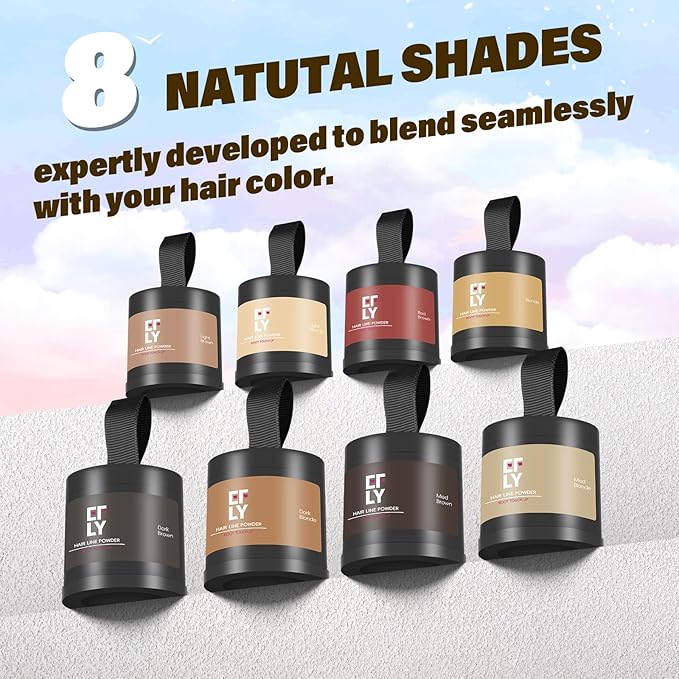 Root Touch Up Hair Color Powder For Concealing Hair Loss and Thinning, Gray Hair Shadow Root Cover Up Hairline Powder For Women Men Eyebrows, Beard Line (Dark Blonde, 0.35 Ounce)