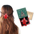 Gifts for Mom Wife Birthday Unique, Premium Acetate French Hair Barrette Clip for Women, Wedding Gift for Mother of the Bride, Christian Warm Gifts CHRISTMAS Stocking Stuffer With Gift Box