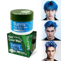 Temporary Hair Color Wax for Men - SUPIYA Washable Hair Wax Color, All-Day Hold Disposable Hair Wax for Party, Cosplay & Daily (Marine Color #7)