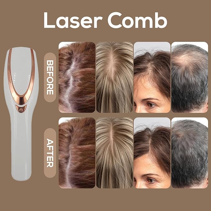 Laser Therapy Hair Growth Comb,Laser Comb, low level laser therapy device, promote hair growth.