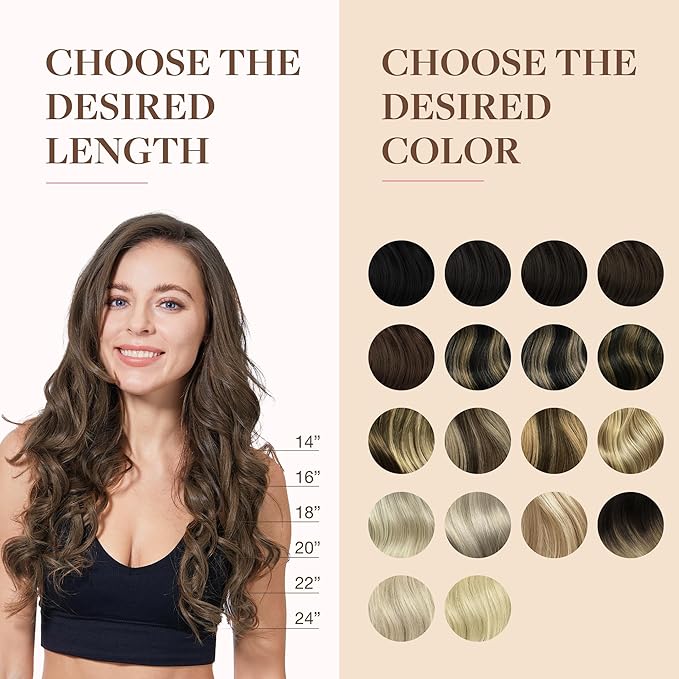 GOO GOO Clip in Hair Extensions Real Human Hair, Remy Human Hair Extensions Clip ins for Women, Natural Human Hair, 22inch 160g 7Pcs, #5 Light Ash Brown