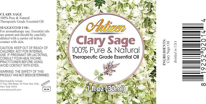 Artizen 30ml Oils - Clary Sage Essential Oil - 1 Fluid Ounce