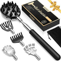Telescoping Back Scratcher with 5 Detachable Heads, Gifts for Christmas, Stocking Stuffers for Men, Women, Him, Her, Dad, Funny White Elephant Gifts for Adults, Gift Box Included