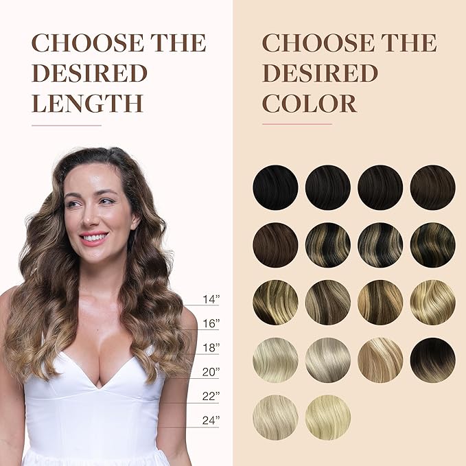 GOO GOO Clip in Hair Extensions Real Human Hair, Remy Human Hair Extensions Clip ins for Women, Natural Human Hair, 24inch 220g 9Pcs, #4/27/4 Balayage Chocolate Brown to Caramel Blonde