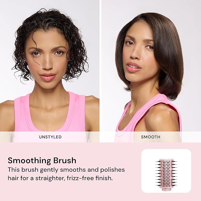 L'ANGE HAIR TurboStyle All-in-One Air Styling & Drying System | 5-in-1 Attachments with Auto-Wrap Curlers & Volumizing Brush | Fast-Drying Brushless Motor Dryer | Dual Voltage | All Hair Types (Black)